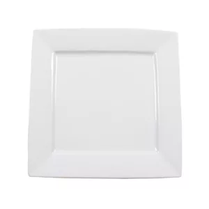 12" White Square Charger