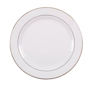 12" White with Thin Gold Rim Charger