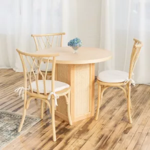 Margaux Chairs with Natural Cane Cocktail table