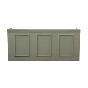 A front view of Augusto Sage Panel Bar Rental
