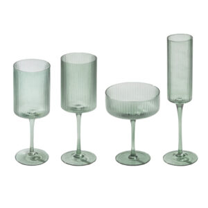 Koda Ribbed Fern Glassware