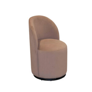 Saari Brown Velvet Swivel Side Chair