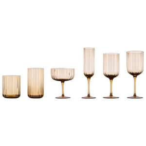 Monroe Smoked Amber Glassware