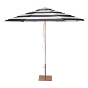 Black & White Striped 9' Umbrella