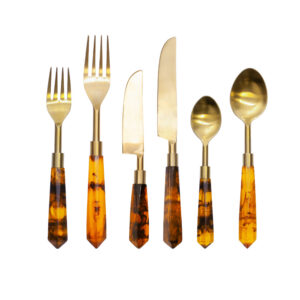 Prism Gold & Tortoise Flatware