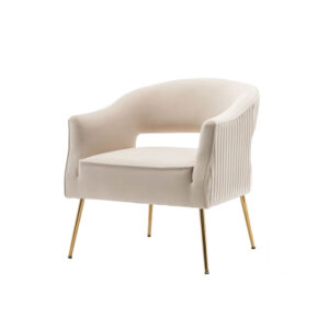 Odette Beige Velvet Side Chair