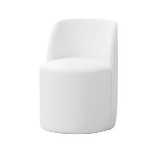 Eloise White Velvet Side Chair