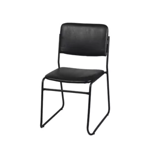 Black Sled Based Stacking Chair
