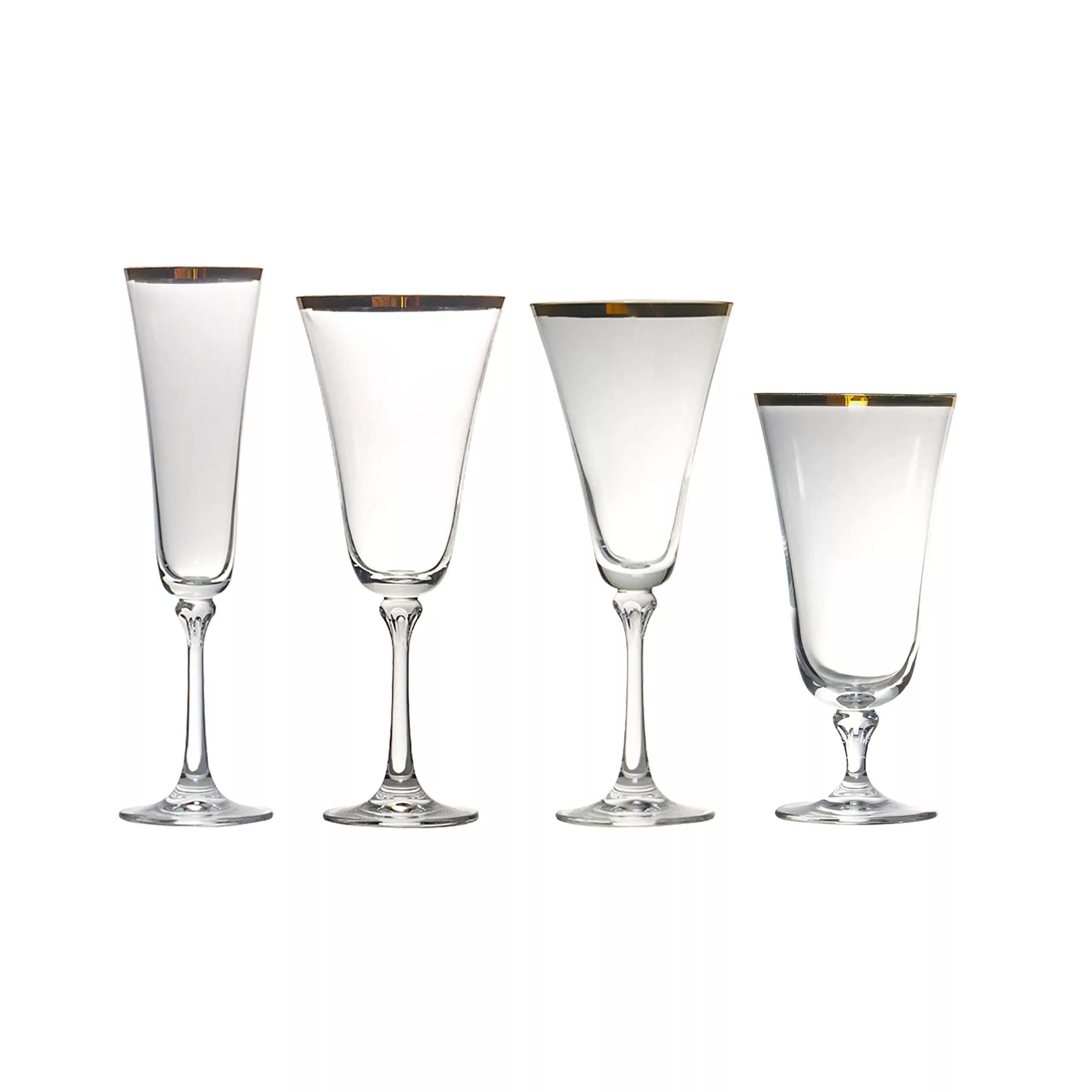 Charlotte Gold Stemware Set