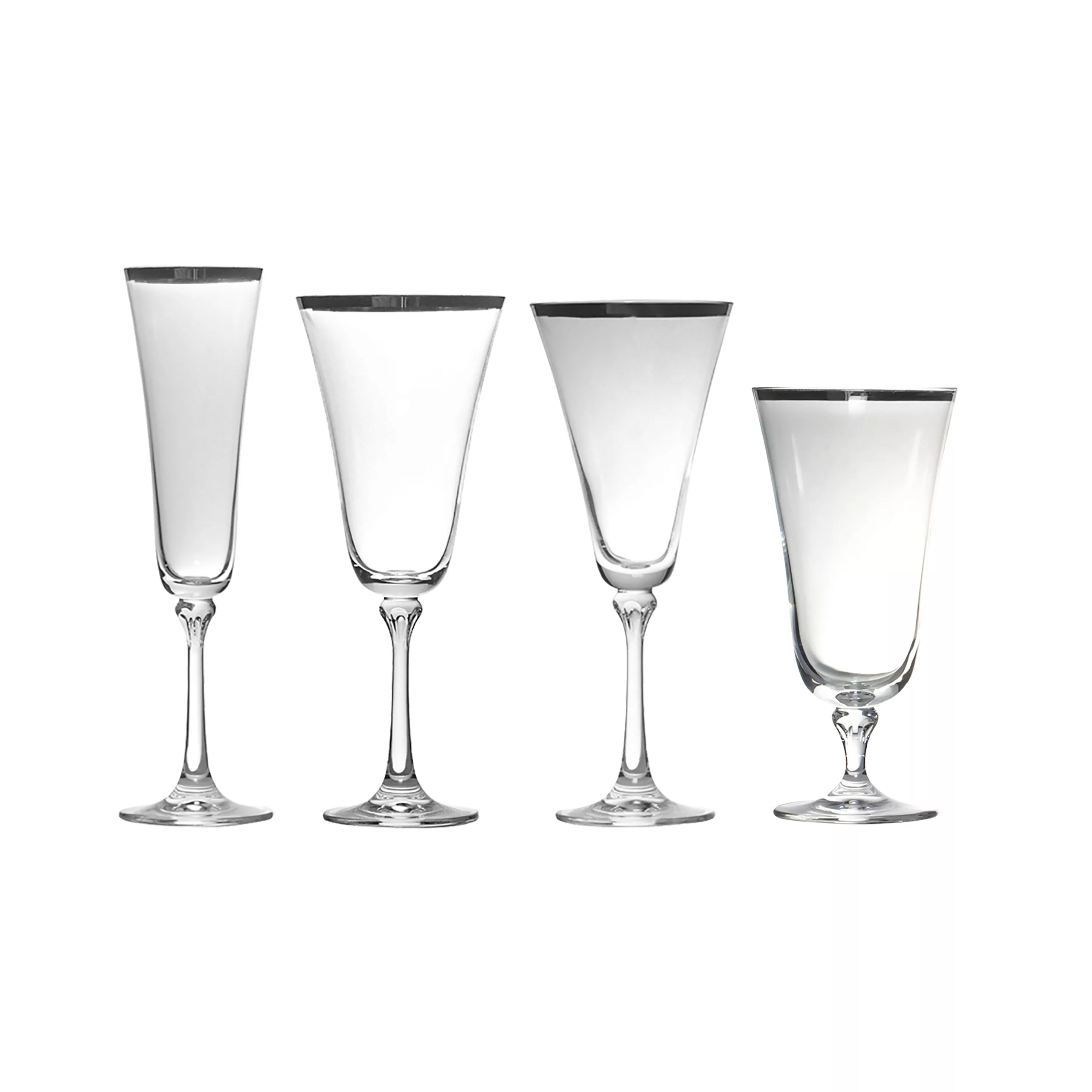 Charlotte Platinum Stemware Set